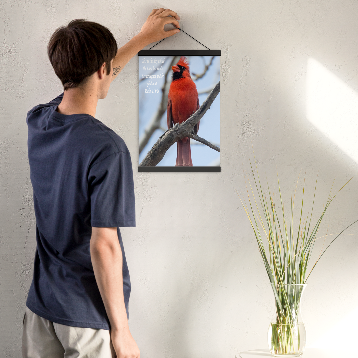 Poster with hangers
