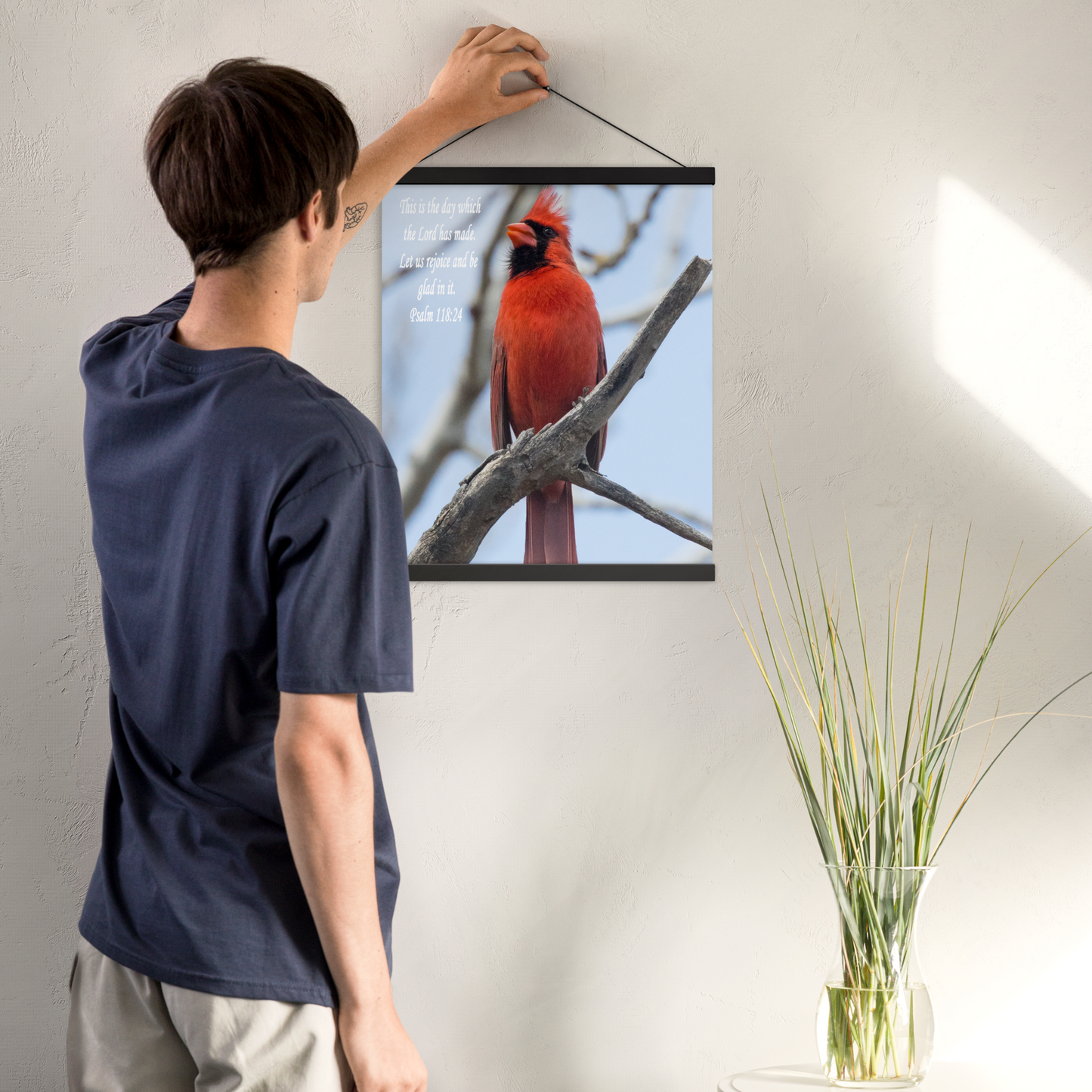 Poster with hangers