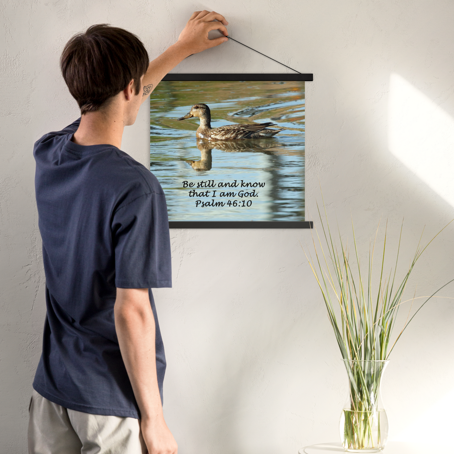 Poster with hangers