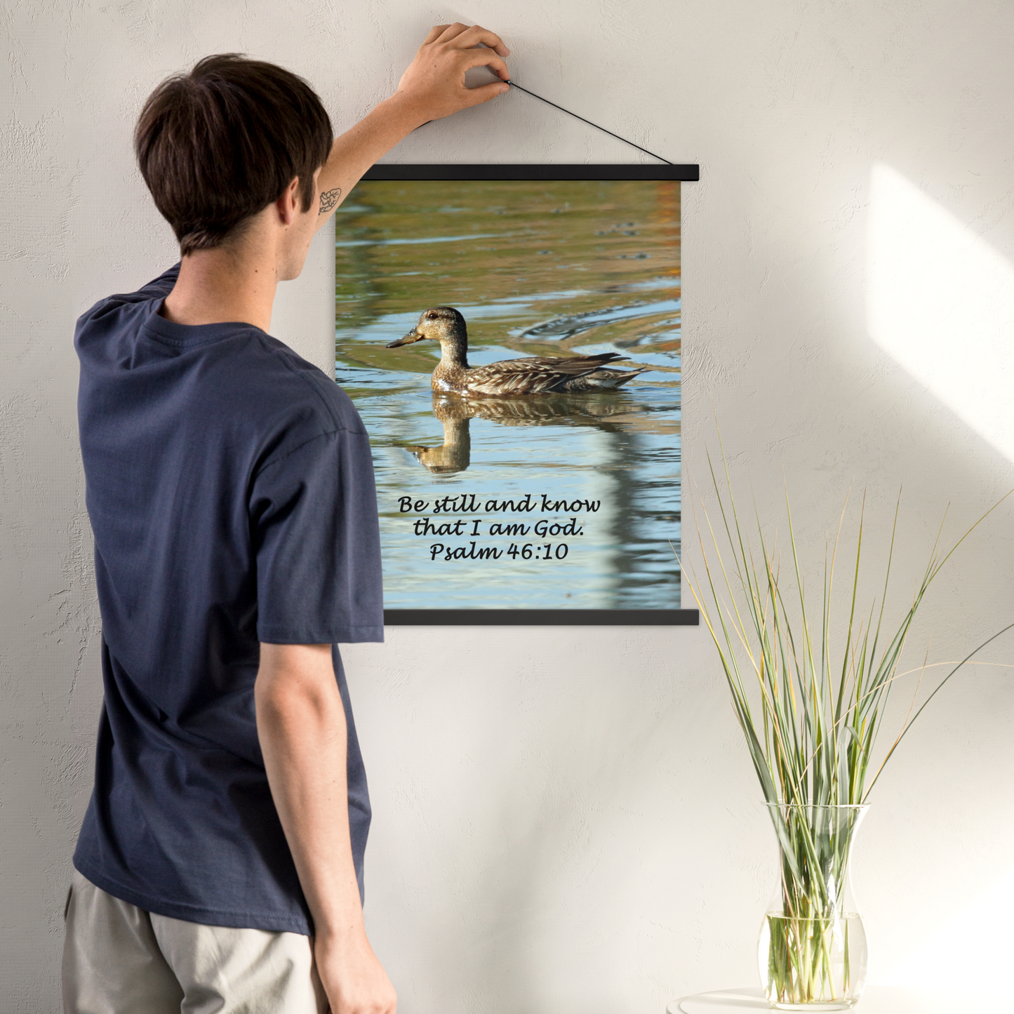 Poster with hangers