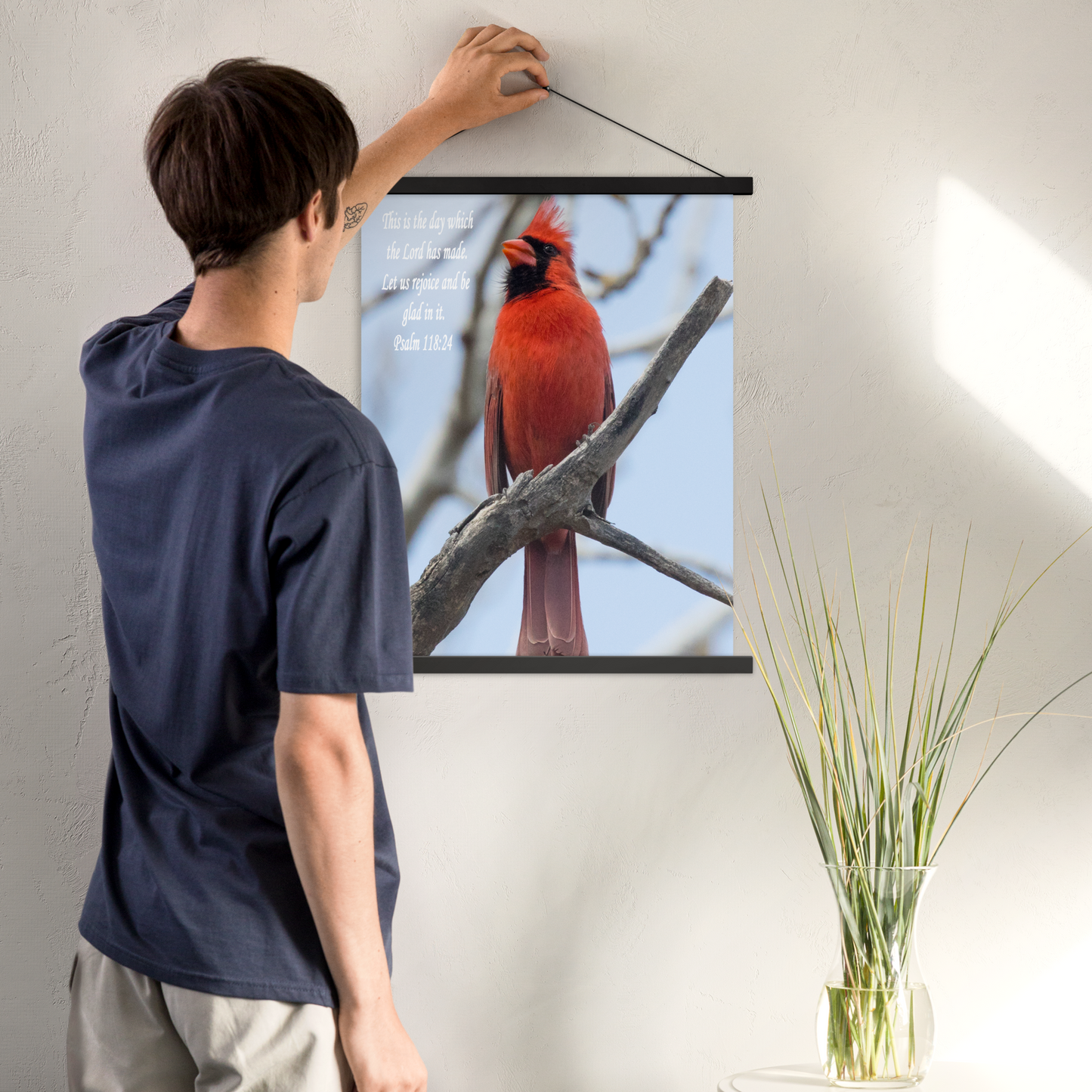 Poster with hangers