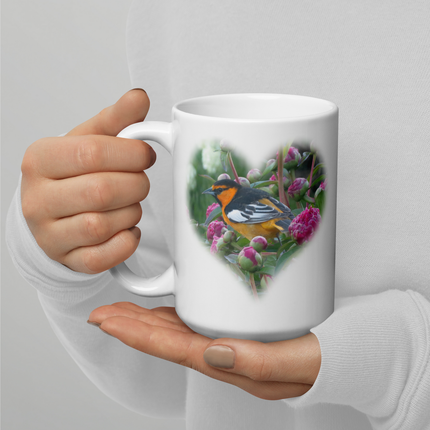 White glossy mug